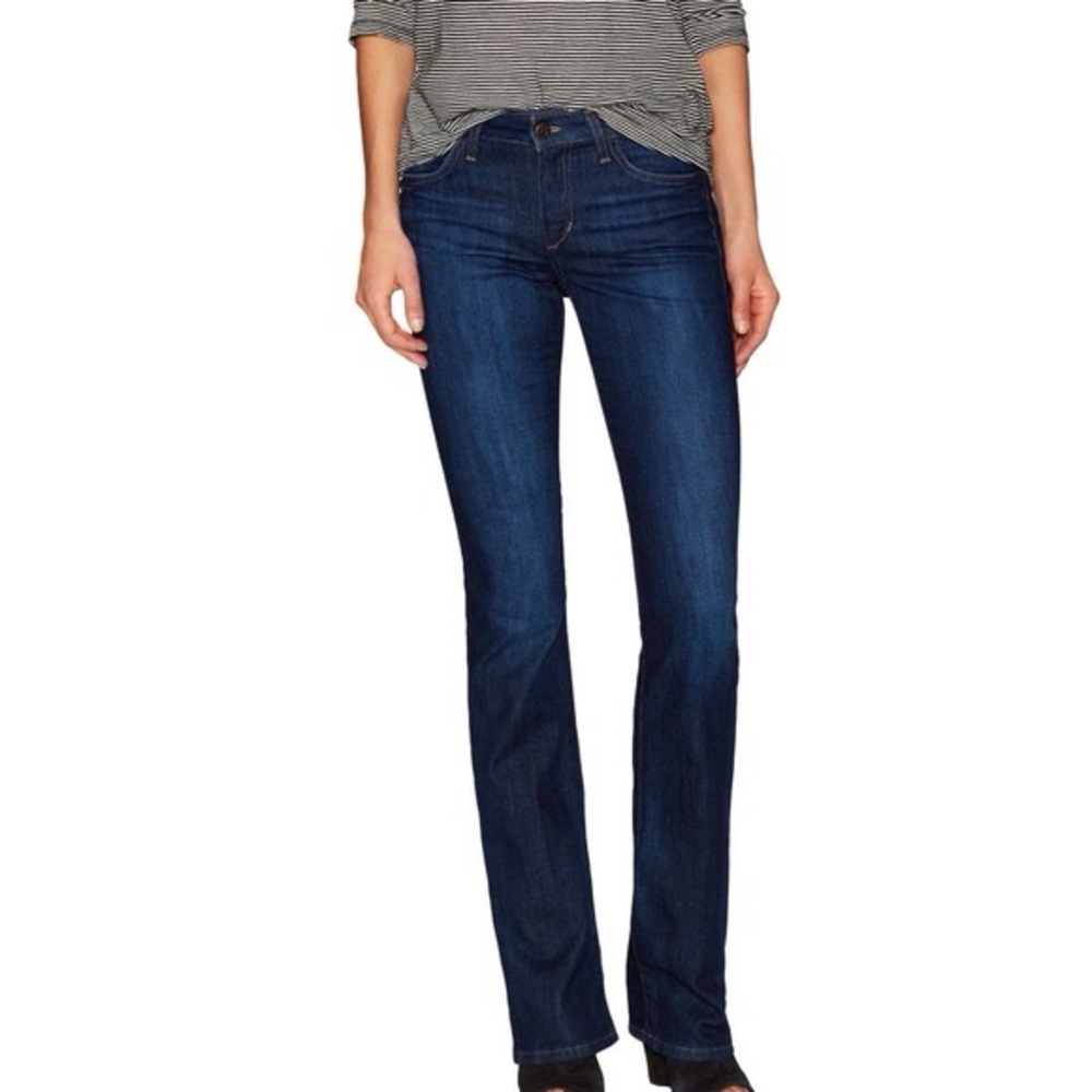 Joe's Womens Dark Wash Mid Rise Curvy Bootcut Jeans
